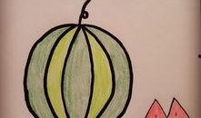 关于吃瓜的画,一幅描绘夏日吃瓜生活的画卷